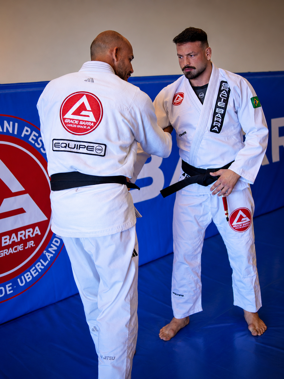 Alunos graduados treinando jiu-jitsu avançado